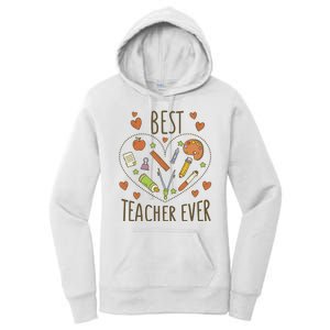 Best Teacher Ever Heart Gift Women's Pullover Hoodie