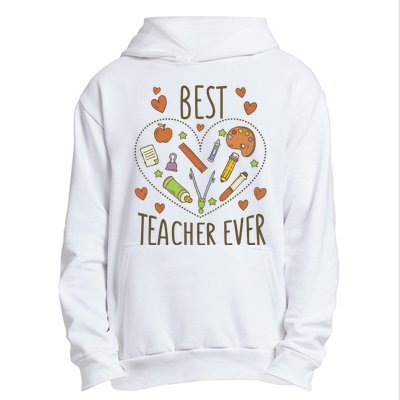 Best Teacher Ever Heart Gift Urban Pullover Hoodie