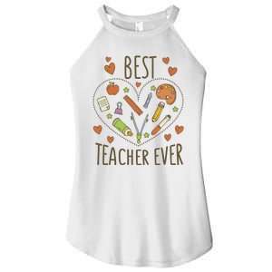 Best Teacher Ever Heart Gift Women's Perfect Tri Rocker Tank