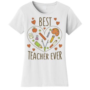 Best Teacher Ever Heart Gift Women's T-Shirt