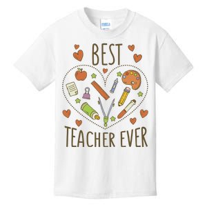 Best Teacher Ever Heart Gift Kids T-Shirt