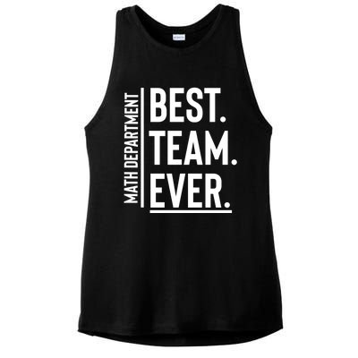 Best Team Ever Math Department Ladies PosiCharge Tri-Blend Wicking Tank