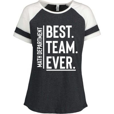 Best Team Ever Math Department Enza Ladies Jersey Colorblock Tee