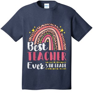 Best Teacher Ever 5th Grade Rainbow First Day Back To School T-Shirt