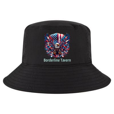 Borderline Tavern Eagle American Flag 4th Of July  Cool Comfort Performance Bucket Hat