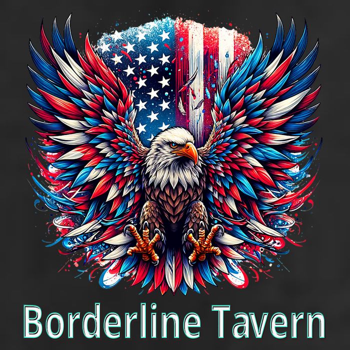 Borderline Tavern Eagle American Flag 4th Of July  Cool Comfort Performance Bucket Hat