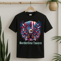 Borderline Tavern Eagle American Flag 4th Of July  T-Shirt