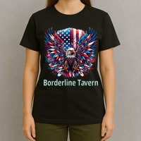 Borderline Tavern Eagle American Flag 4th Of July  T-Shirt
