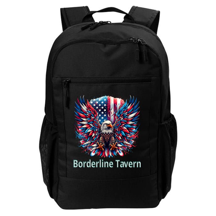 Borderline Tavern Eagle American Flag 4th Of July  Backpack