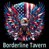 Borderline Tavern Eagle American Flag 4th Of July  16 in Basic Backpack