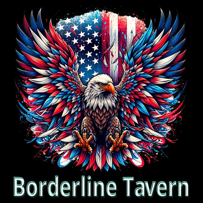 Borderline Tavern Eagle American Flag 4th Of July  16 in Basic Backpack