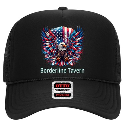 Borderline Tavern Eagle American Flag 4th Of July  Hat