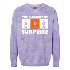 Boo The Element Of Surprise Science Chemistry Chemist Colorblast Crewneck Sweatshirt