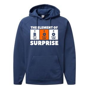 Boo The Element Of Surprise Science Chemistry Chemist Performance Fleece Hoodie