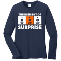 Boo The Element Of Surprise Science Chemistry Chemist Ladies Long Sleeve Shirt