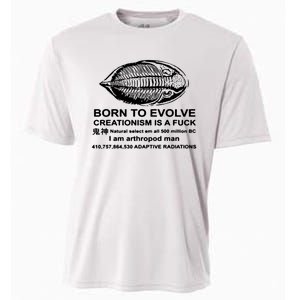 Born To Evolve Creationism Is A Fuck Adult Humor Cooling Performance Crew T-Shirt