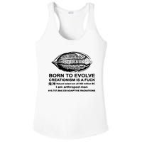 Born To Evolve Creationism Is A Fuck Adult Humor Ladies PosiCharge Competitor Racerback Tank