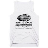 Born To Evolve Creationism Is A Fuck Adult Humor Tank Top