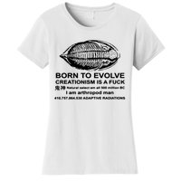 Born To Evolve Creationism Is A Fuck Adult Humor Women's T-Shirt