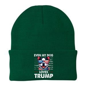 Boston Terrier Even My Dog Loves Trump Funny Knit Cap Winter Beanie