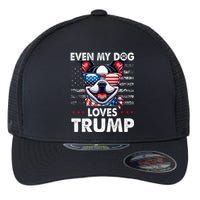 Boston Terrier Even My Dog Loves Trump Funny Flexfit Unipanel Trucker Cap