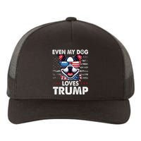 Boston Terrier Even My Dog Loves Trump Funny Yupoong Adult 5-Panel Trucker Hat