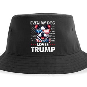 Boston Terrier Even My Dog Loves Trump Funny Sustainable Bucket Hat