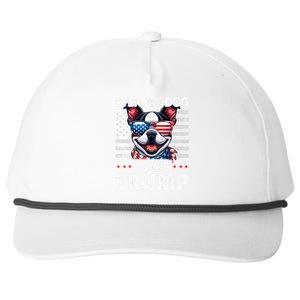 Boston Terrier Even My Dog Loves Trump Funny Snapback Five-Panel Rope Hat