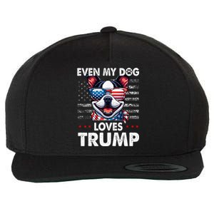 Boston Terrier Even My Dog Loves Trump Funny Wool Snapback Cap