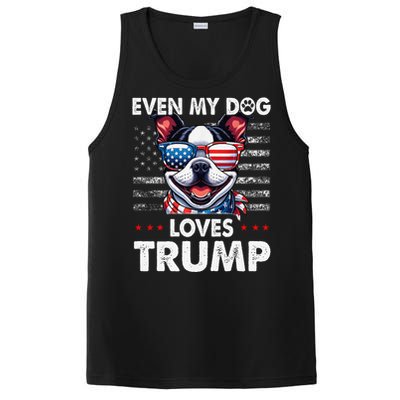 Boston Terrier Even My Dog Loves Trump Funny PosiCharge Competitor Tank