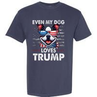 Boston Terrier Even My Dog Loves Trump Funny Garment-Dyed Heavyweight T-Shirt