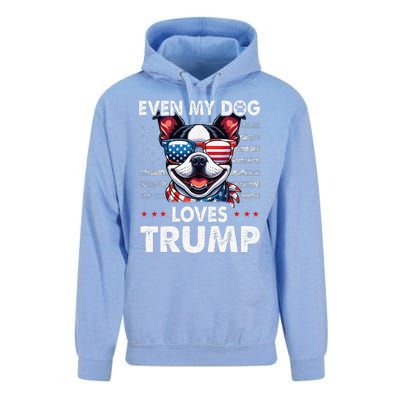 Boston Terrier Even My Dog Loves Trump Funny Unisex Surf Hoodie