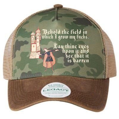 Behold The Field In Which I Grow My Fucks. Funny Meme Legacy Tie Dye Trucker Hat