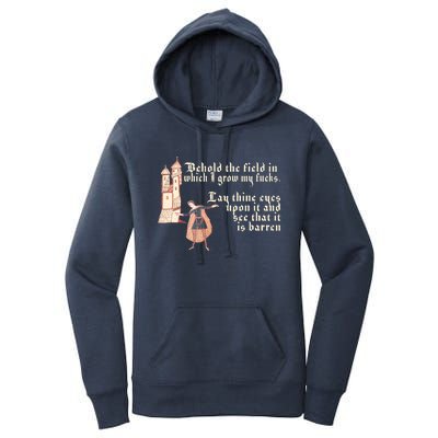 Behold The Field In Which I Grow My Fucks. Funny Meme Women's Pullover Hoodie