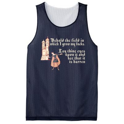 Behold The Field In Which I Grow My Fucks. Funny Meme Mesh Reversible Basketball Jersey Tank