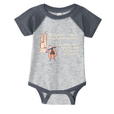 Behold The Field In Which I Grow My Fucks. Funny Meme Infant Baby Jersey Bodysuit