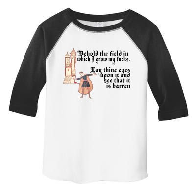 Behold The Field In Which I Grow My Fucks. Funny Meme Toddler Fine Jersey T-Shirt