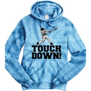 Baseball Touchdown Funny Sarcastic Baseball Touchdown Tie Dye Hoodie