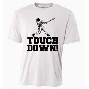 Baseball Touchdown Funny Sarcastic Baseball Touchdown Cooling Performance Crew T-Shirt