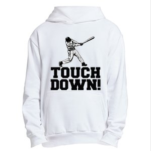 Baseball Touchdown Funny Sarcastic Baseball Touchdown Urban Pullover Hoodie