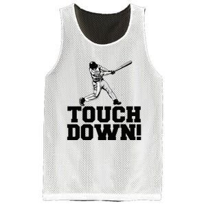 Baseball Touchdown Funny Sarcastic Baseball Touchdown Mesh Reversible Basketball Jersey Tank