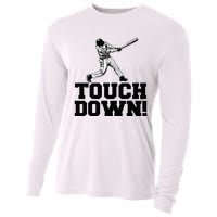 Baseball Touchdown Funny Sarcastic Baseball Touchdown Cooling Performance Long Sleeve Crew