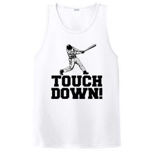 Baseball Touchdown Funny Sarcastic Baseball Touchdown PosiCharge Competitor Tank