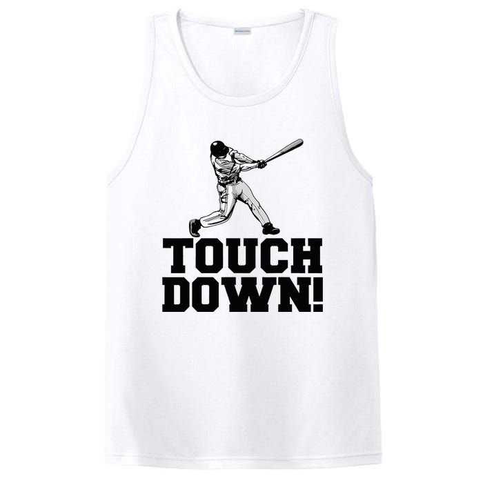 Baseball Touchdown Funny Sarcastic Baseball Touchdown PosiCharge Competitor Tank