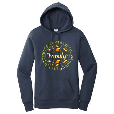 Blessed Thankful Family Thanksgiving Women's Pullover Hoodie