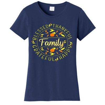 Blessed Thankful Family Thanksgiving Women's T-Shirt