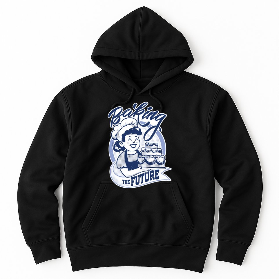 Baking The Future Retro Cartoon Hoodie