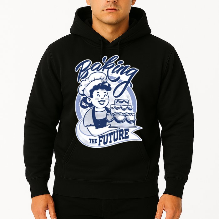 Baking The Future Retro Cartoon Hoodie