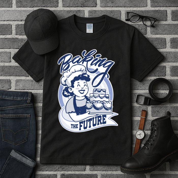 Baking The Future Retro Cartoon Tall T-Shirt