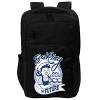 Baking The Future Retro Cartoon Impact Tech Backpack
